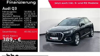 Gebraucht Audi Q3 Advanced 150 PS (110 kW) 2025 Schwarz SUV