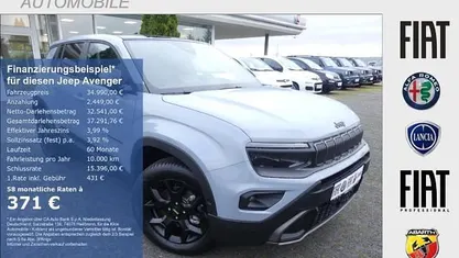 Neu Jeep Avenger Overland 145 PS (106 kW) 2025 Storm grey mit dach in volcano black (grau) SUV