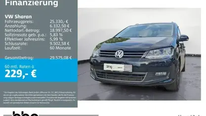 Gebraucht VW Sharan Comfortline 150 PS (110 kW) 2019 Schwarz Van / Kleinbus