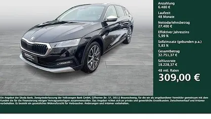 Schwarz Gebraucht 2022 Skoda Octavia Scout 4x4 Kombi | 33.880 € (Fairer Preis)