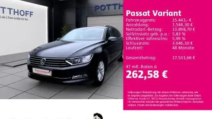 Gebraucht VW Passat Comfortline 150 PS (110 kW) 2018 Schwarz Kombi