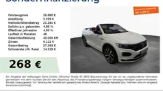 Pure white schwarz Gebraucht 2021 VW T-Roc Cabriolet R-line Cabrio | 26.880 € (Guter Preis)