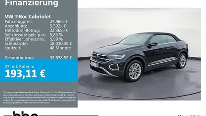 Gebraucht VW T-Roc Cabriolet Style 116 PS (85 kW) 2025 Cabrio