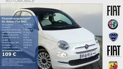 Weiss Gebraucht 2021 Fiat 500C Dolcevita Cabrio | 10.990 €