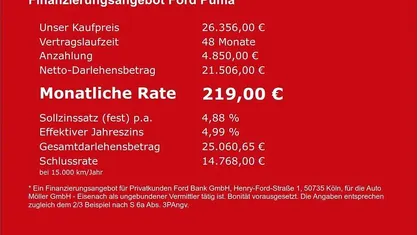 Neu Ford Puma Titanium 125 PS (91 kW) 2026 Weiss SUV