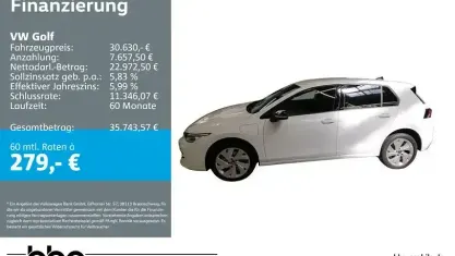 Gebraucht VW Golf VIII 204 PS (150 kW) 2025 Weiß Limousine