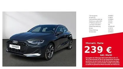 Begagnad Audi A3 Advanced 116 HK (85 kW) 2025 Grå Sedan