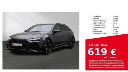 Daytonagrau perleffekt Gebraucht 2022 Audi RS6 Ambiente Kombi | 78.880 € (Superpreis)