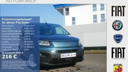 Neu Fiat Doblò Comfort 131 PS (96 kW) 2026 Libeccio blau metallic Van / Kleinbus