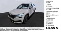 Moonweiss metallic Gebraucht 2021 Skoda Kodiaq Clever SUV | 33.929 € (Fairer Preis)