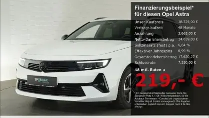 Gebraucht Opel Astra 131 PS (96 kW) 2024 Arktis weiß Kleinwagen