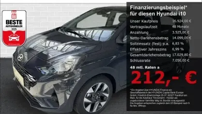 Neu Hyundai i10 Trend 83 PS (61 kW) 2025 Grau Kleinwagen