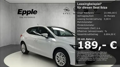 Weiß Neu 2026 Seat Ibiza Limousine | 23.990 € (Guter Preis)