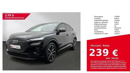 Gebraucht Audi Q4 Sportback e-tron Sport 125 kW (170 PS) 2022 Schwarz SUV