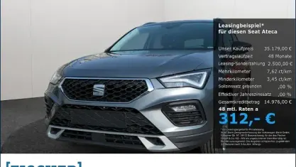 Neu Seat Ateca Style 150 PS (110 kW) 2026 Graphitgrau SUV