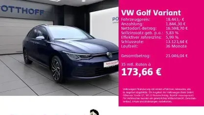 Gebraucht VW Golf VII Life 131 PS (96 kW) 2021 Blau Kleinwagen