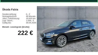 Neu Skoda Fabia Tour 116 PS (85 kW) 2026 Schwarz Limousine