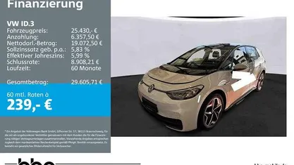Gebraucht VW ID.3 Pro 150 kW (204 PS) 2022 Blanco nevada/schwarz Kleinwagen
