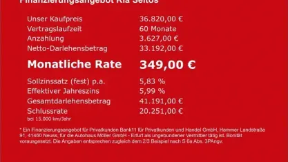 Neu Kia Seltos Spirit 179 PS (131 kW) 2026 Grau SUV
