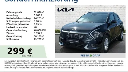 Käytetty Kia Sportage Spirit 160 HP (117 kW) 2025 Musta Katumaasturi