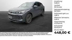 Grau (delfingrau metallic) Gebraucht 2024 VW Tiguan Elegance SUV | 39.989 € (Fairer Preis)
