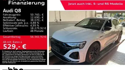 Gebraucht Audi Q8 e-tron S-Line 300 kW (408 PS) 2023 Weiß SUV
