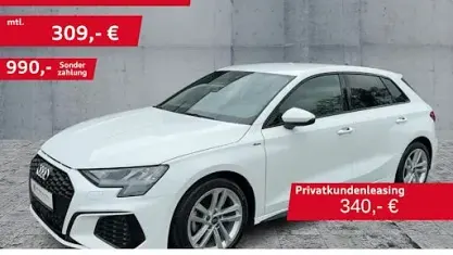 Gebraucht Audi A3 S-Line 110 PS (80 kW) 2023 Weiß Limousine
