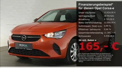 Usata Opel Corsa-e Edition 100 kW (136 CV) 2022 Arancione Utilitaria