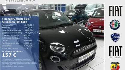 Schwarz Gebraucht 2022 Fiat 500e Icon Kleinwagen | 16.490 € (Fairer Preis)