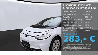 Gebraucht VW ID.3 Pure 110 kW (150 PS) 2022 Weiß Kleinwagen