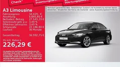 Mythosschwarz metallic Gebraucht 2025 Audi A3 Advanced Limousine | 34.429 € (Fairer Preis)