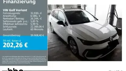 Brugt VW Golf VIII R-line 150 HK (110 kW) 2025 Hvid Stationcar