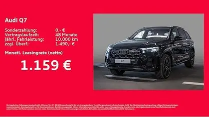 Neu Audi Q7 S-Line 286 PS (210 kW) 2026 Schwarz SUV