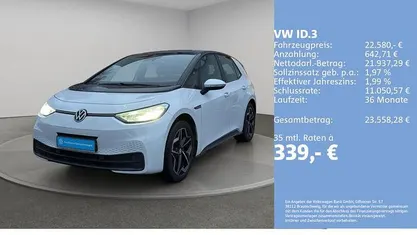 Gebraucht VW ID.3 Pro Performance 150 kW (204 PS) 2022 Gletscherweiß metallic Kleinwagen