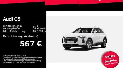 Nuova Audi Q5 204 CV (150 kW) 2026 Bianco SUV