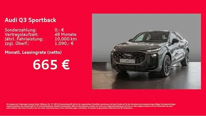 Neu Audi Q3 Sportback Ambiente 150 PS (110 kW) 2026 Grün SUV