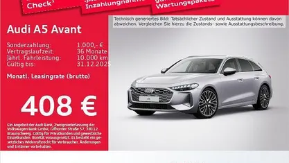 Florettsilber metallic Gebraucht 2025 Audi A5 Advanced Kombi | 47.461 € (Fairer Preis)