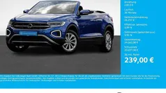 Blau Gebraucht 2024 VW T-Roc Cabriolet Style Cabrio | 29.150 € (Guter Preis)