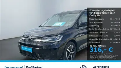 Gebraucht VW Caddy Maxi Dark Label 122 PS (89 kW) 2024 Schwarz Van / Kleinbus