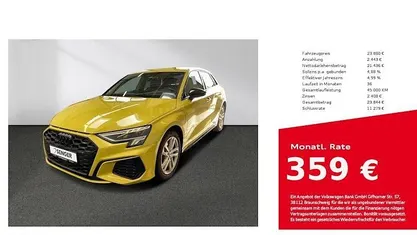 Usado Audi A3 S-Line 245 HP (180 kW) 2021 Amarelo Sedan