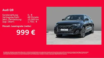 Neu Audi Q8 Ambiente 394 PS (289 kW) 2026 Schwarz SUV