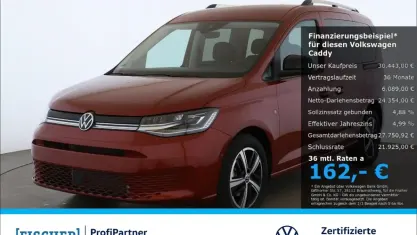 Neu VW Caddy Goal 102 PS (75 kW) 2025 Rot Van / Kleinbus