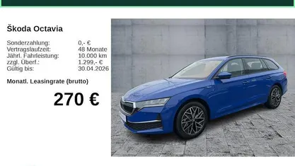 Neu Skoda Octavia Selection 150 PS (110 kW) 2026 Blau Kombi