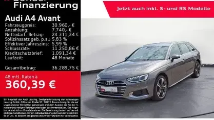 Gebraucht Audi A4 S-Line 265 PS (194 kW) 2022 Terragrau metallic Kombi