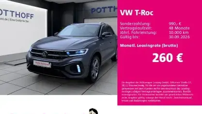 Gebraucht VW T-Roc R-line 150 PS (110 kW) 2022 Indiumgrau metallic SUV