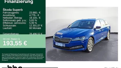 Usado Skoda Superb Style 150 HP (110 kW) 2023 Azul Carrinha