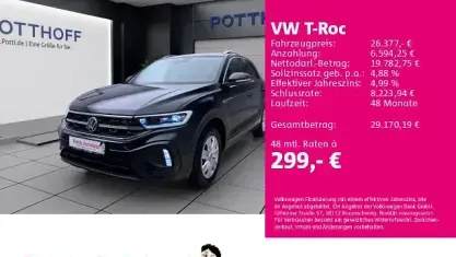 Gebraucht VW T-Roc R-line 116 PS (85 kW) 2025 Schwarz SUV