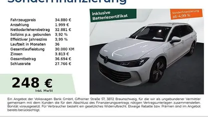 Gebraucht VW Passat Business 204 PS (150 kW) 2025 Kombi