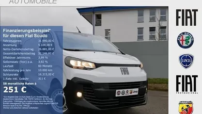 Gelato weiß Neu 2025 Fiat Scudo Comfort Van | 31.990 € (Fairer Preis)