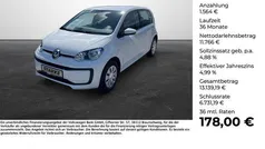 Weiß Gebraucht 2021 VW up! move up! Kleinwagen | 11.980 € (Fairer Preis)